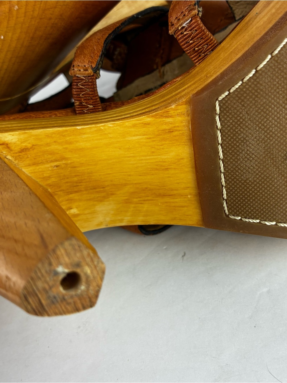 Frye Janna Flower Leather Strappy High Heels - Picture 8 of 8
